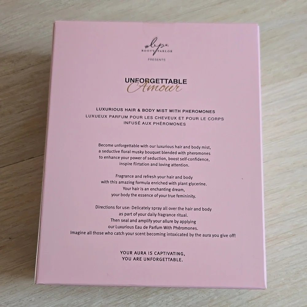 Booty Parlor Unforgettable Amour Hair and Body Mist NIB